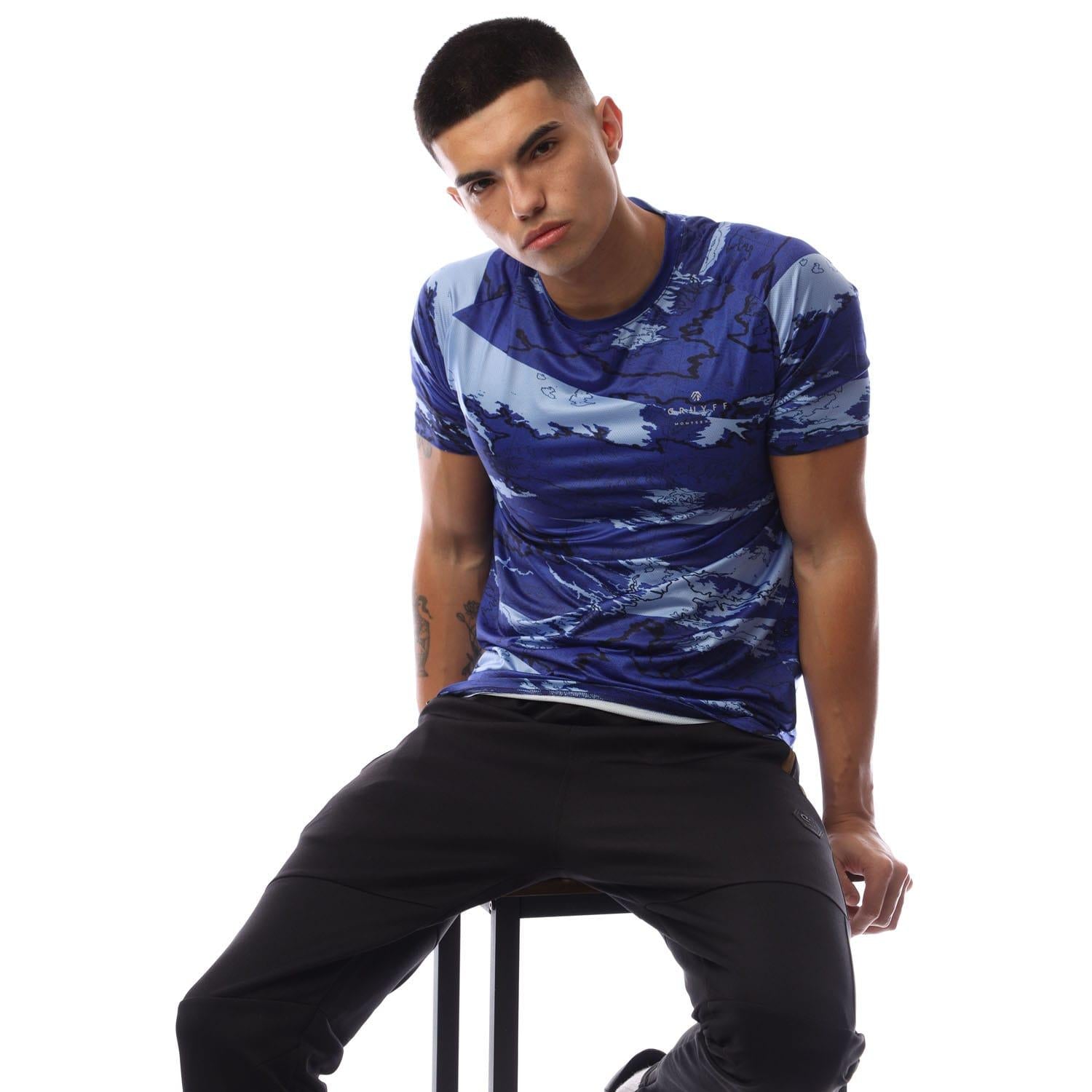 Blue - Lifestyle - Cruyff Mens Drone T-Shirt