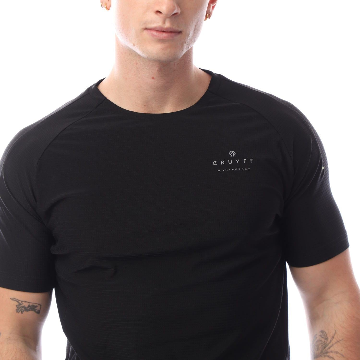 Black - Side - Cruyff Mens System T-Shirt