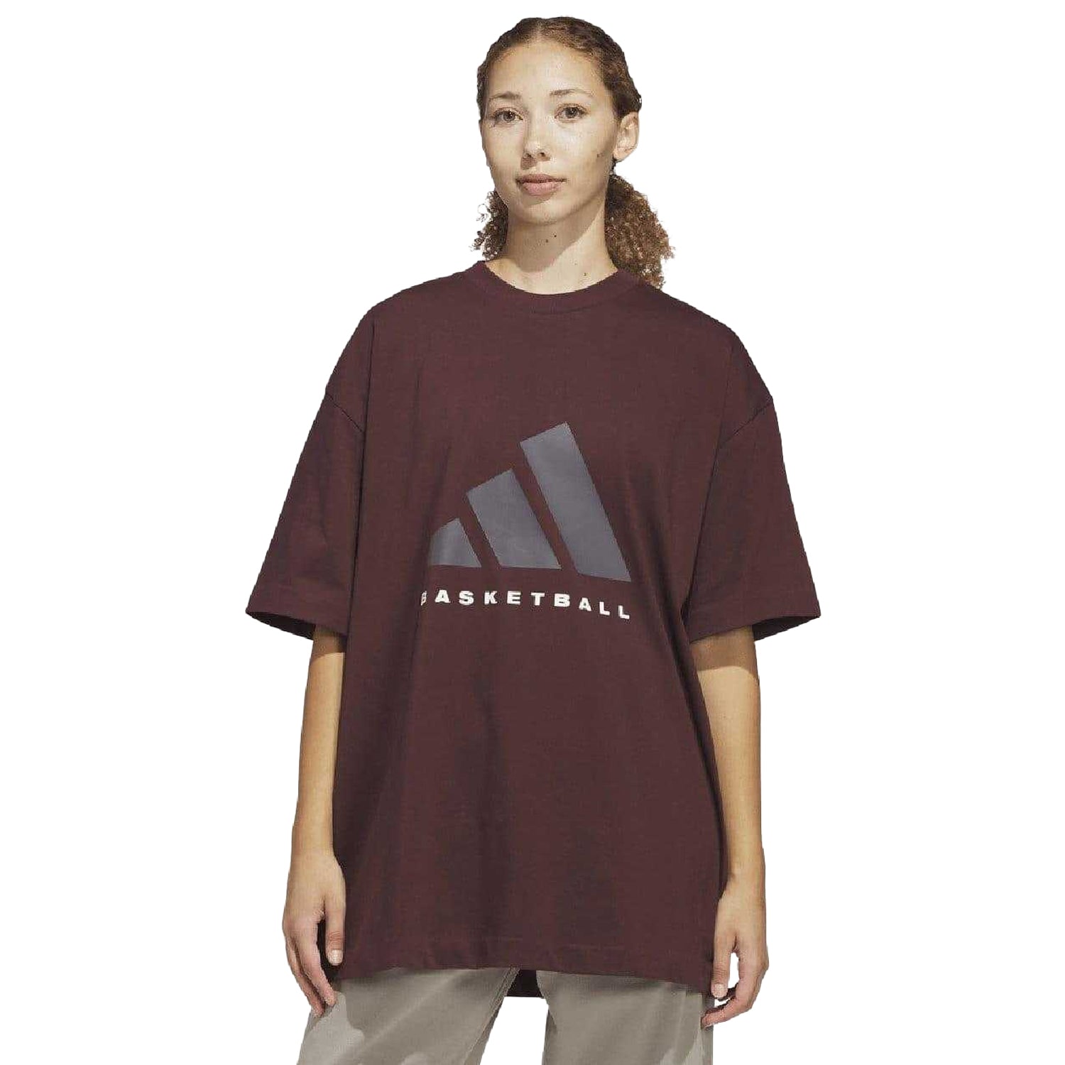 Red - Side - Adidas Unisex Adult Basketball T-Shirt
