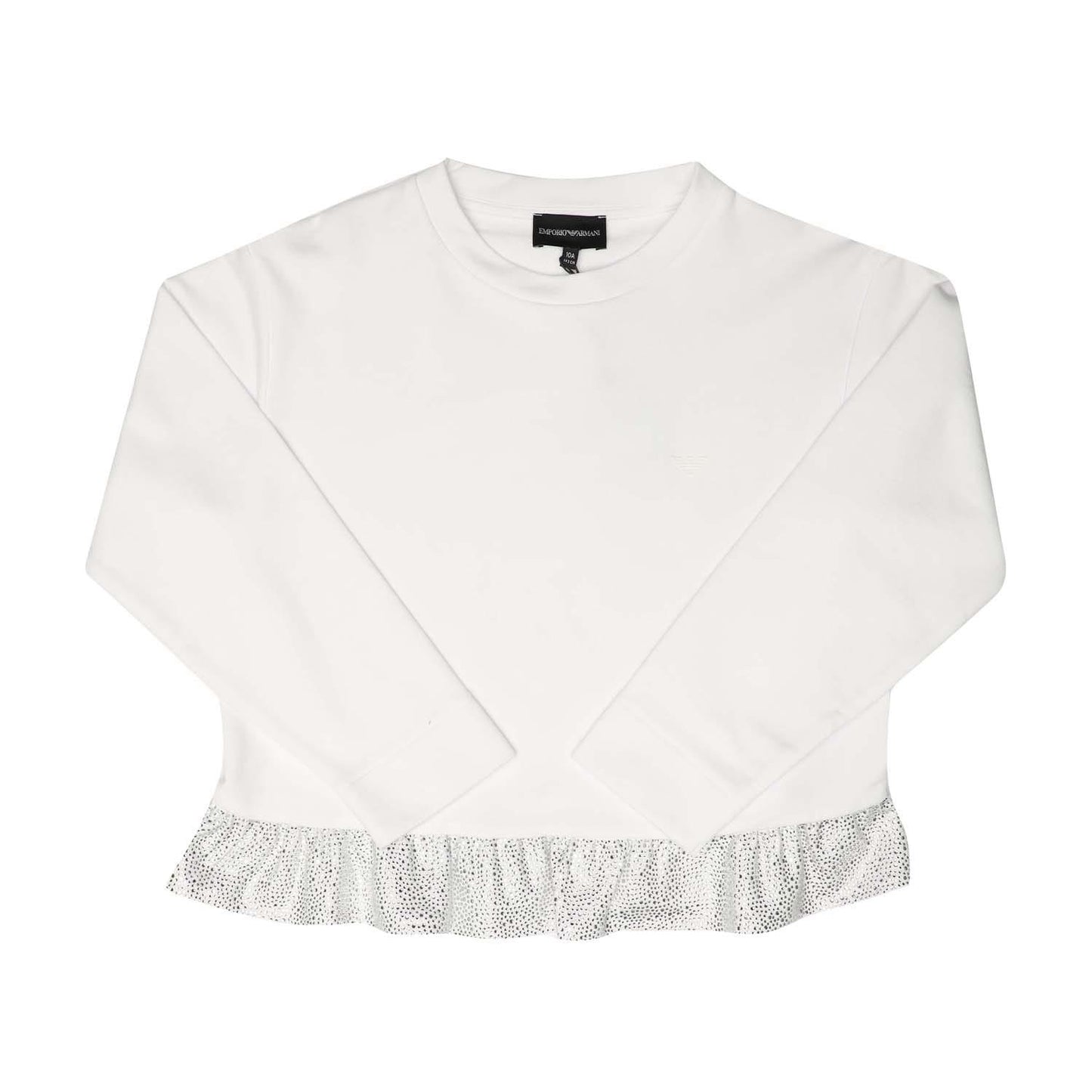 White - Front - Emporio Armani Childrens-Kids Plain Sweatshirt