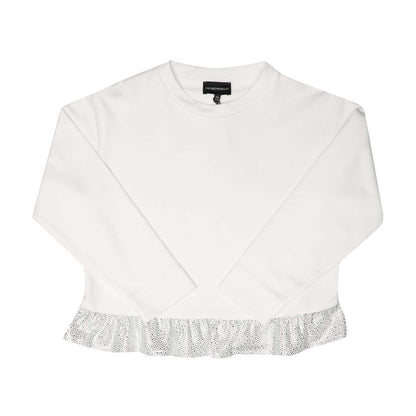 White - Front - Emporio Armani Childrens-Kids Plain Sweatshirt