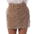 Beige - Front - Only Womens-Ladies Amazing Corduroy Mini Skirt