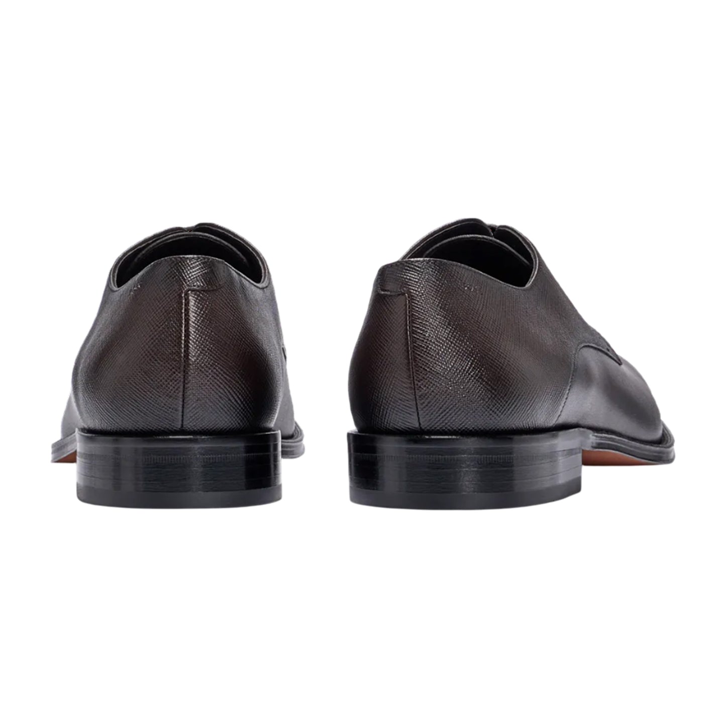 Brown - Back - Boss Mens Derrek Leather Derby Shoes