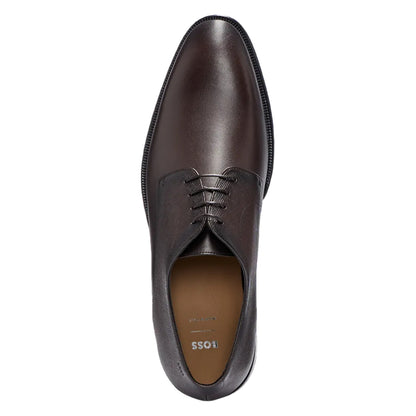 Brown - Pack Shot - Boss Mens Derrek Leather Derby Shoes