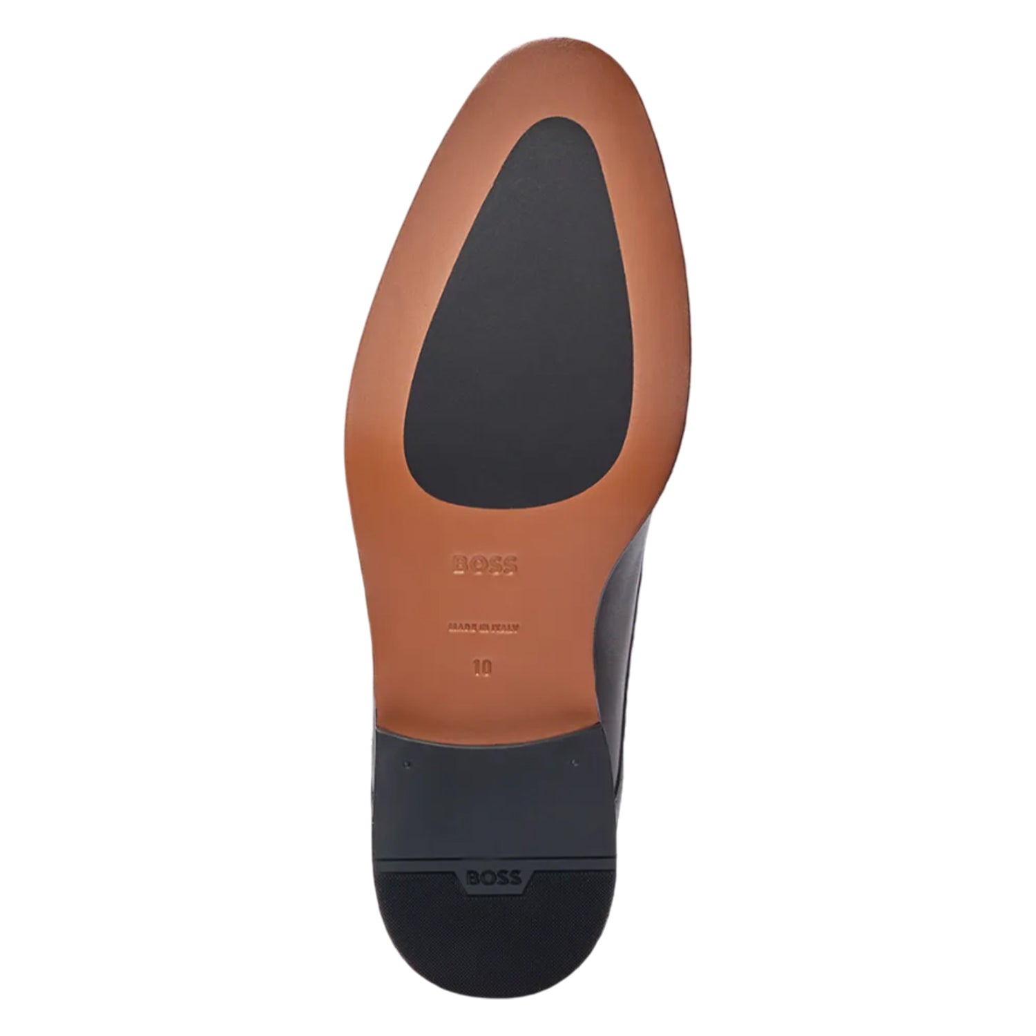 Brown - Close up - Boss Mens Derrek Leather Derby Shoes