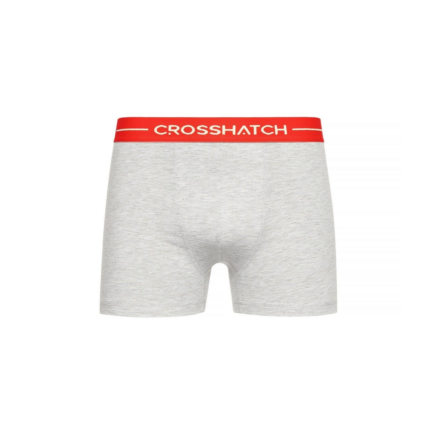 Grey - Side - Crosshatch Mens Astral Boxer Shorts (Pack of 12)