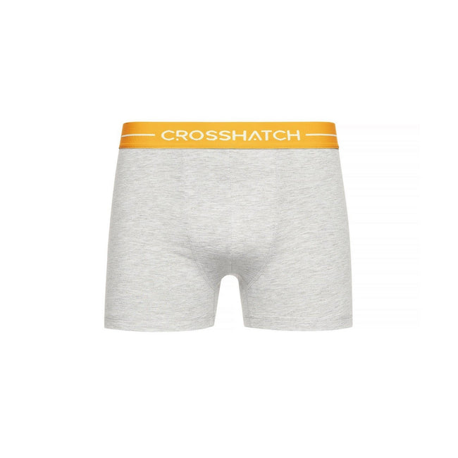 Grey - Pack Shot - Crosshatch Mens Astral Boxer Shorts (Pack of 12)
