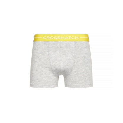 Grey - Close up - Crosshatch Mens Astral Boxer Shorts (Pack of 12)