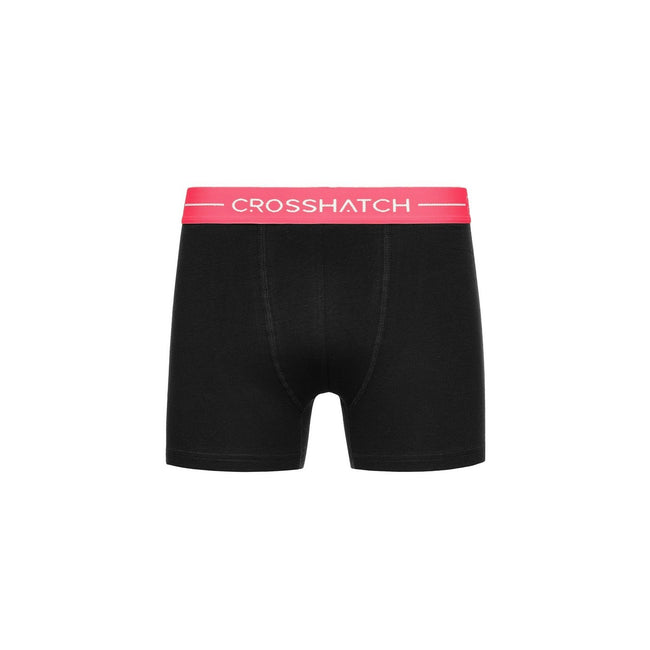 Black - Close up - Crosshatch Mens Astral Boxer Shorts (Pack of 12)