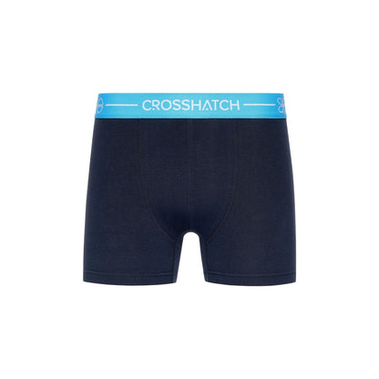 Blue - Back - Crosshatch Mens Astral Boxer Shorts (Pack of 3)