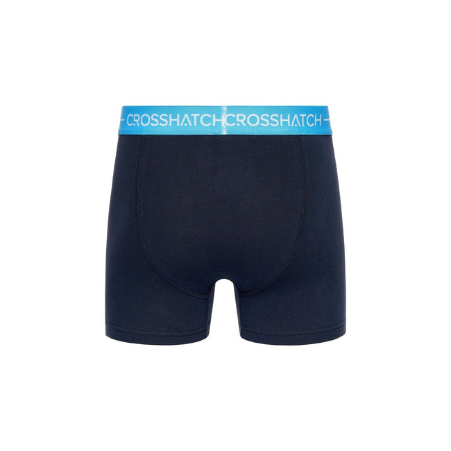 Blue - Pack Shot - Crosshatch Mens Astral Boxer Shorts (Pack of 3)