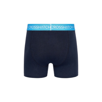 Blue - Pack Shot - Crosshatch Mens Astral Boxer Shorts (Pack of 3)