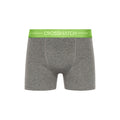 Grey - Side - Crosshatch Mens Astral Boxer Shorts (Pack of 3)