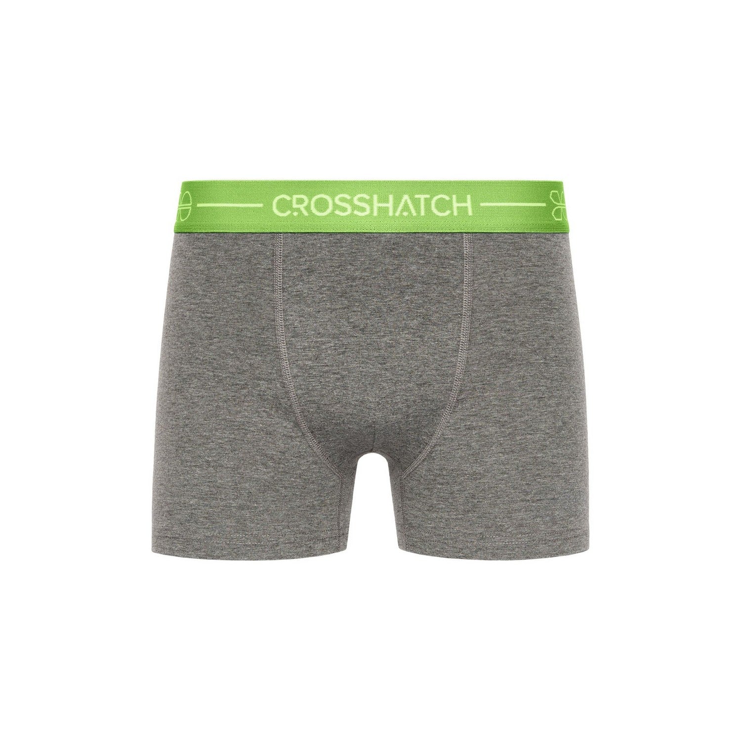 Grey - Side - Crosshatch Mens Astral Boxer Shorts (Pack of 3)