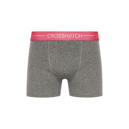 Grey - Lifestyle - Crosshatch Mens Astral Boxer Shorts (Pack of 3)