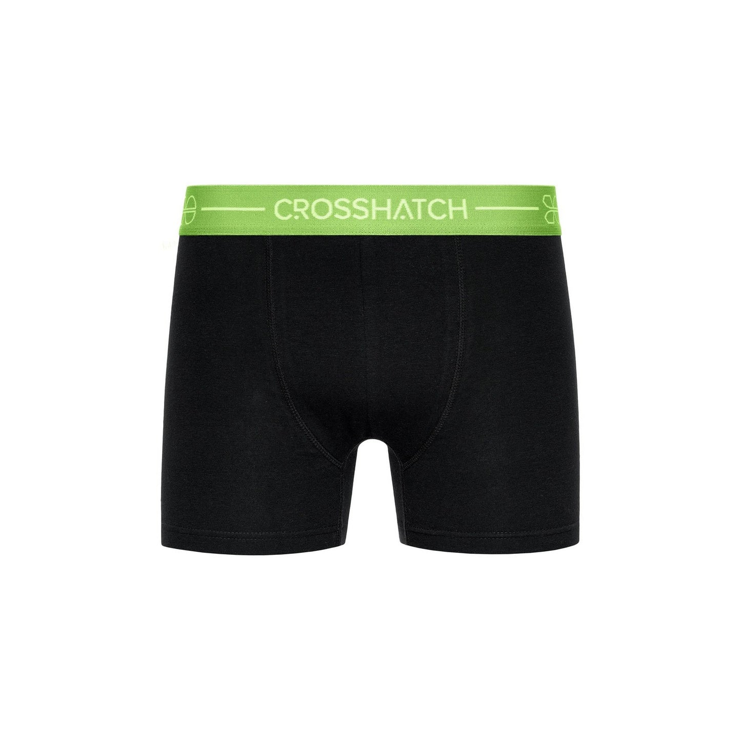 Black - Side - Crosshatch Mens Astral Boxer Shorts (Pack of 3)