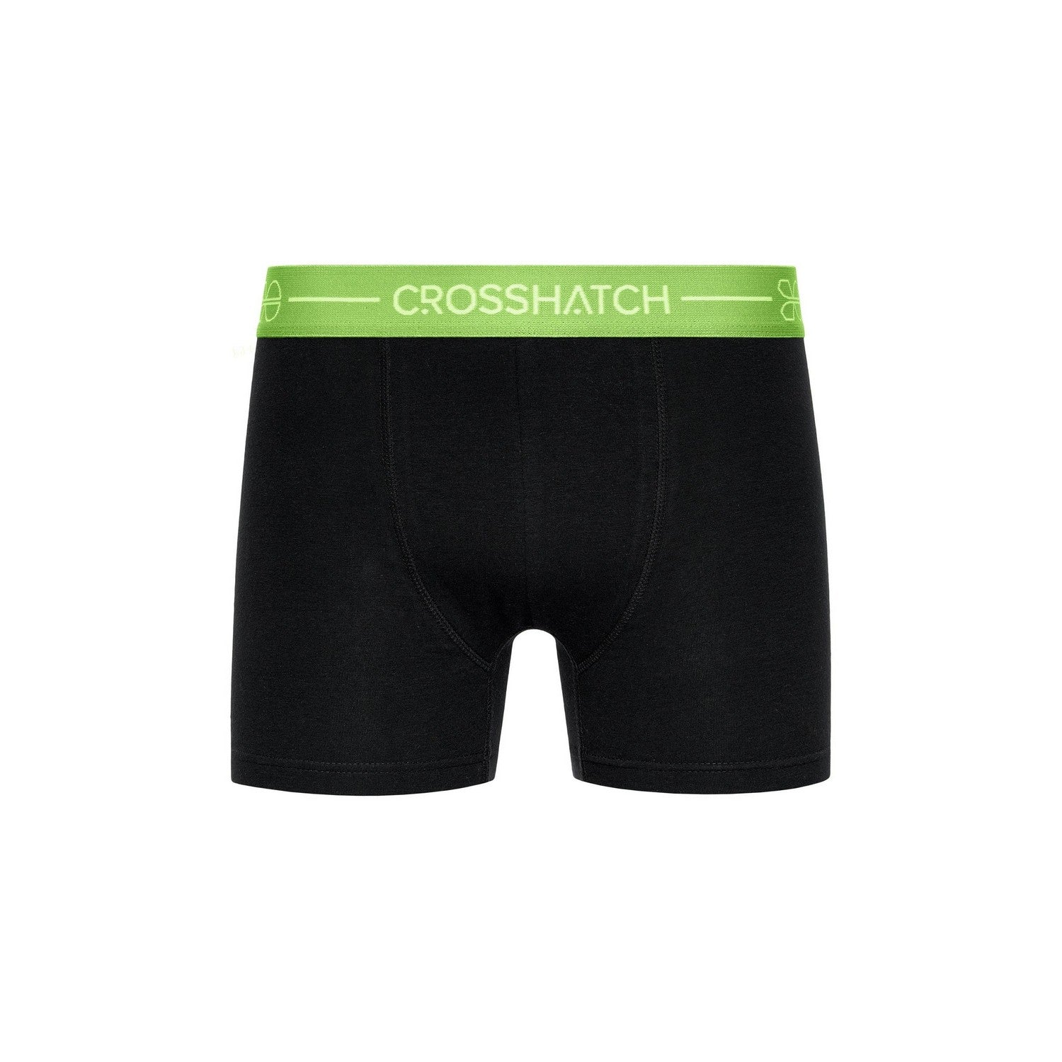 Black - Side - Crosshatch Mens Astral Boxer Shorts (Pack of 3)