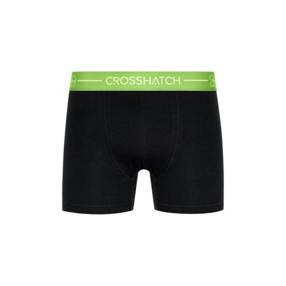Black - Side - Crosshatch Mens Astral Boxer Shorts (Pack of 3)