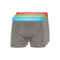 Grey - Front - Crosshatch Mens Astral Boxer Shorts (Pack of 3)