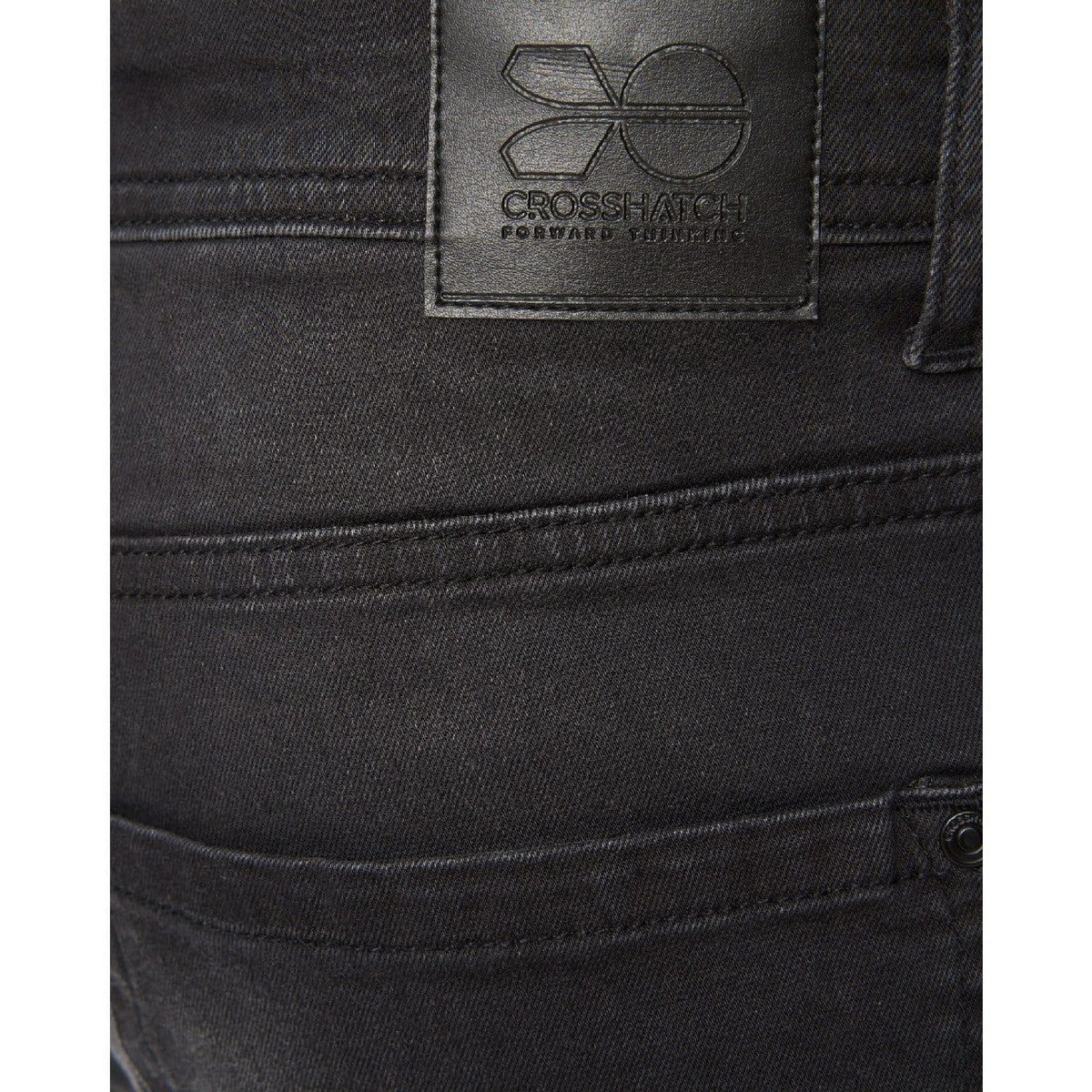 Black - Side - Crosshatch Mens Winsbury Bootcut Jeans
