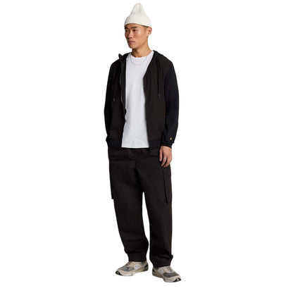 Black - Lifestyle - Lyle & Scott Mens Hybrid Softshell Full Zip Hoodie