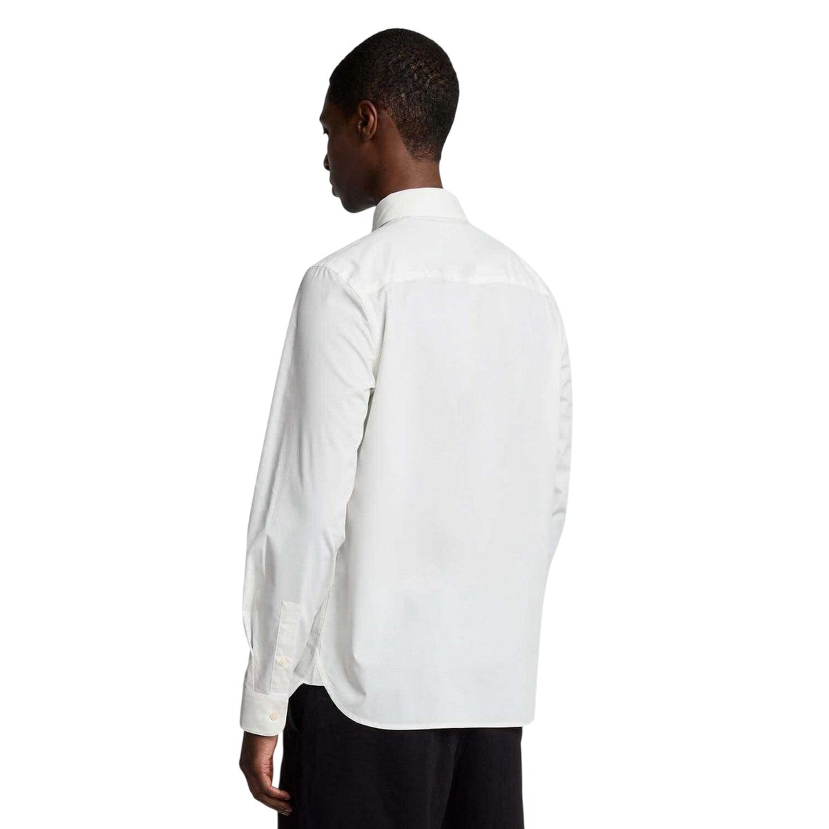 White - Back - Lyle & Scott Mens Bamboo Long-Sleeved Shirt