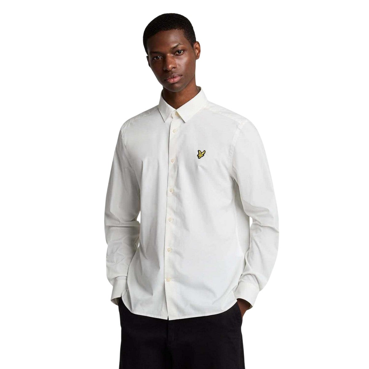 White - Lifestyle - Lyle & Scott Mens Bamboo Long-Sleeved Shirt