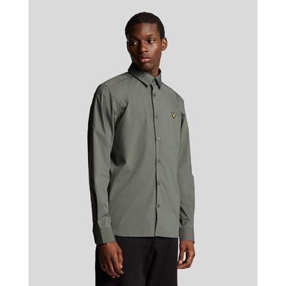 Grey - Front - Lyle & Scott Mens Bamboo Long-Sleeved Shirt