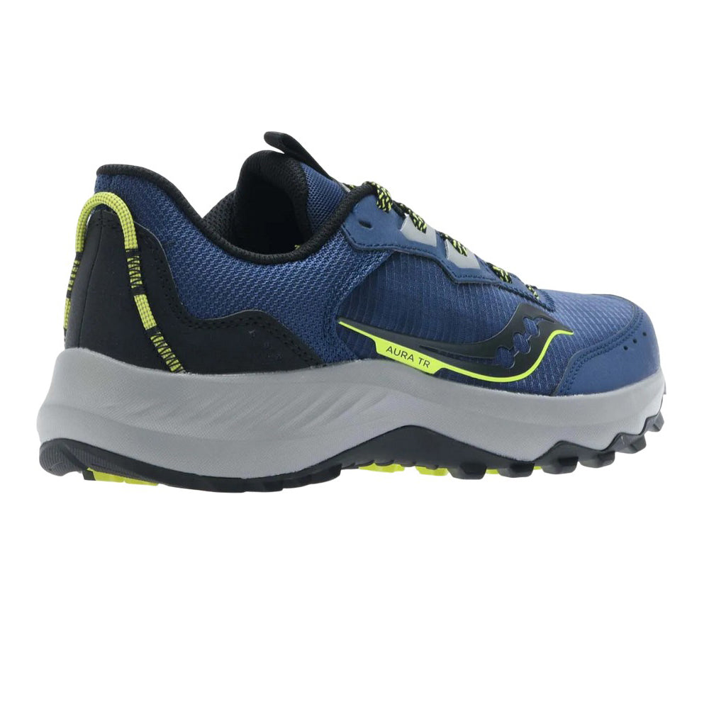 Blue - Back - Saucony Mens Aura Trainers