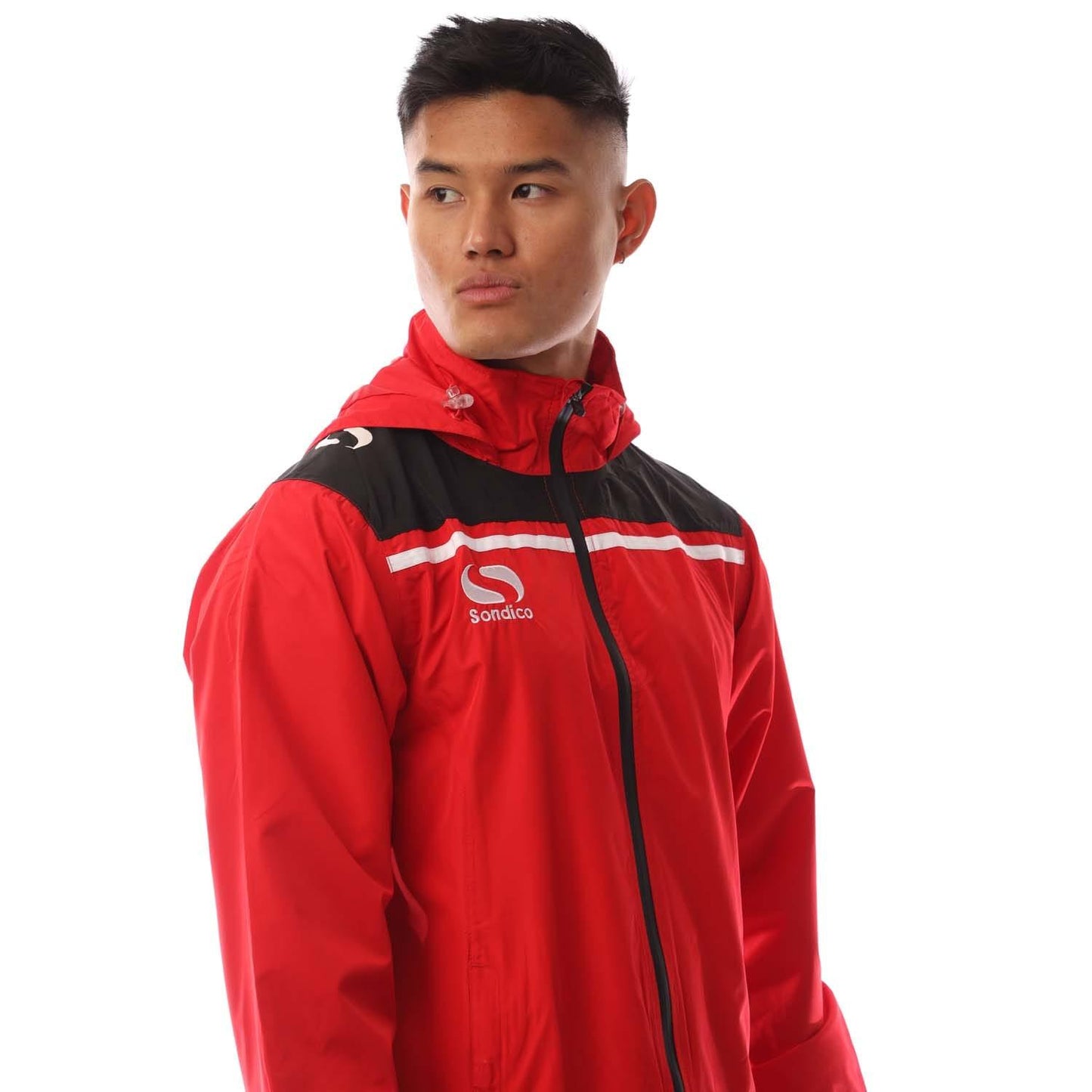 Red - Front - Sondico Mens Precision Waterproof Jacket