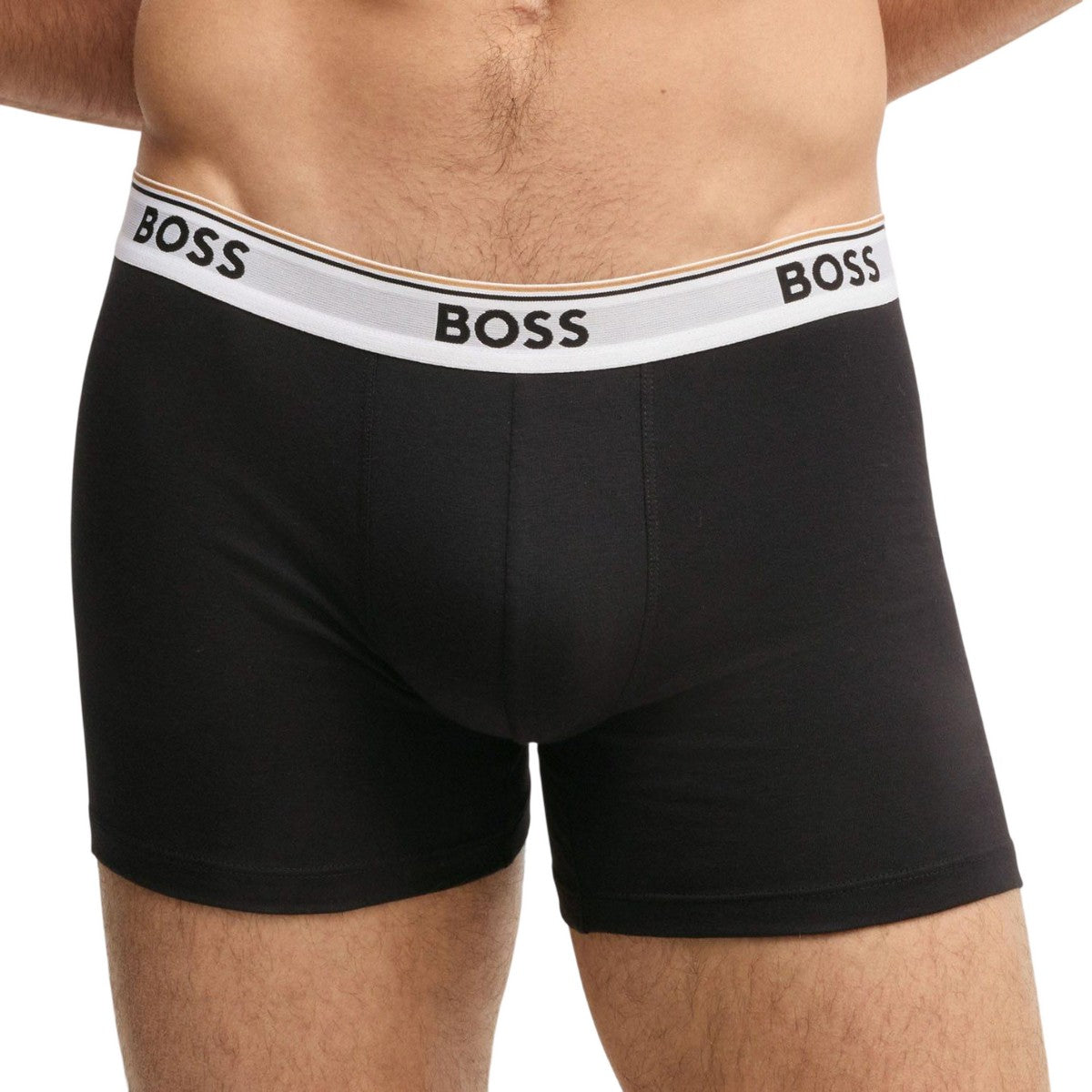Black-White - Back - Boss Mens Power Boxer Shorts (Pack of 3)