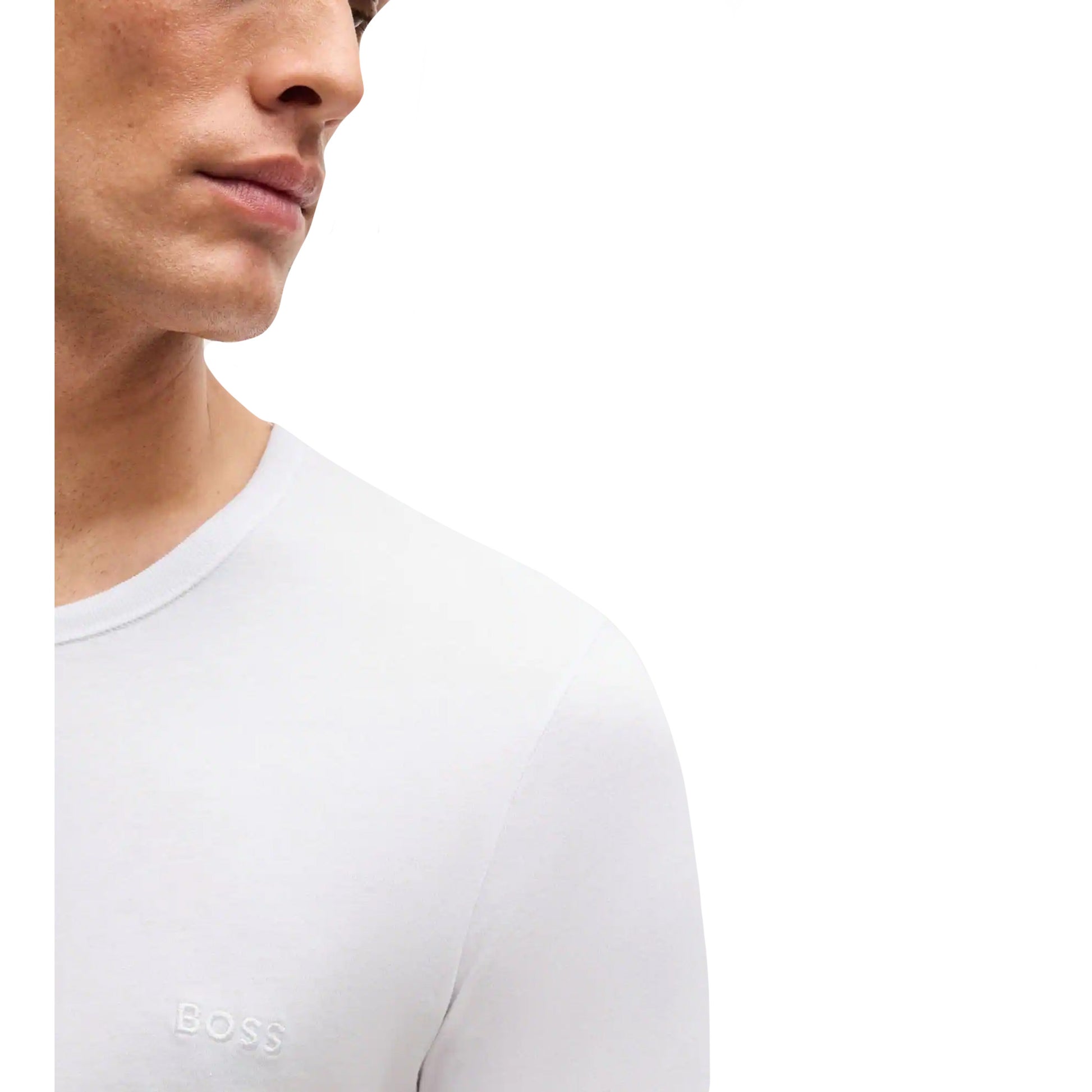 White - Lifestyle - Boss Mens Comfort T-Shirt (Pack of 2)
