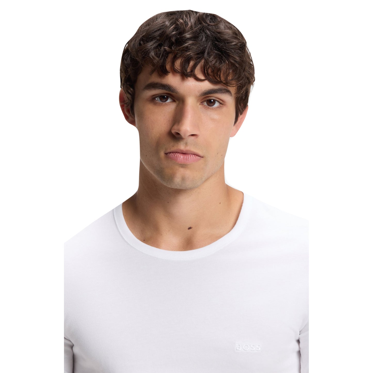 White - Pack Shot - Boss Mens Comfort T-Shirt (Pack of 2)