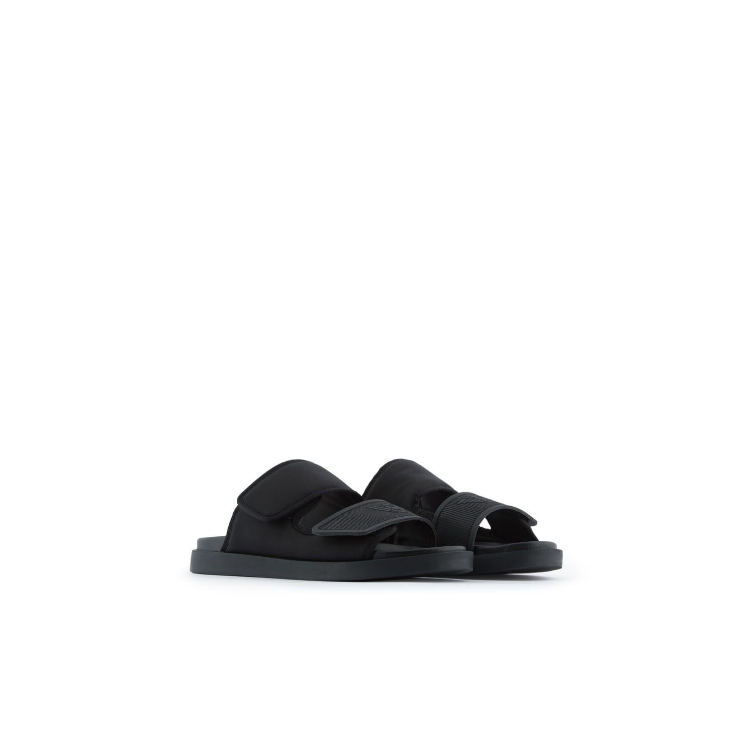 Black - Back - Emporio Armani Unisex Adult Plain Sandals