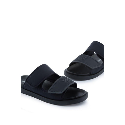 Black - Lifestyle - Emporio Armani Unisex Adult Plain Sandals