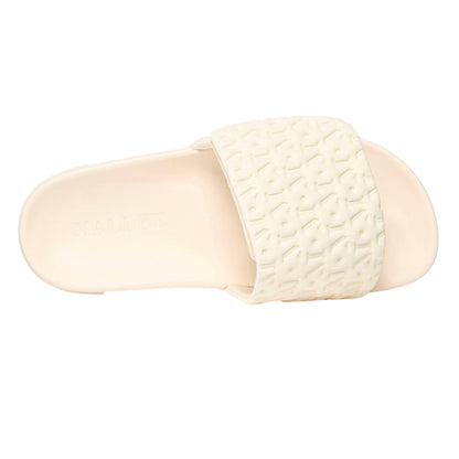Beige - Back - Mallet Womens-Ladies Plain Sliders