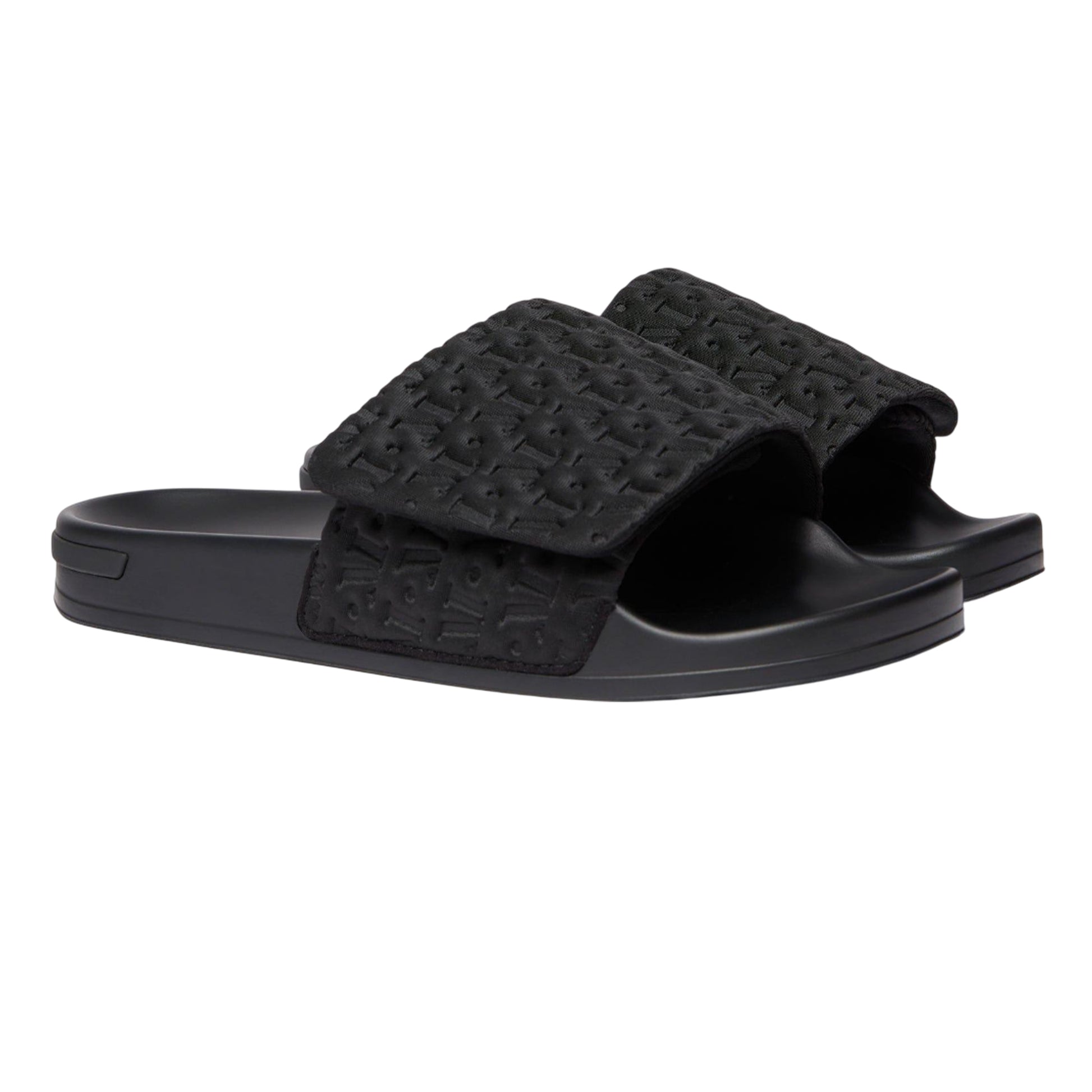 Black - Back - Mallet Womens-Ladies Plain Sliders