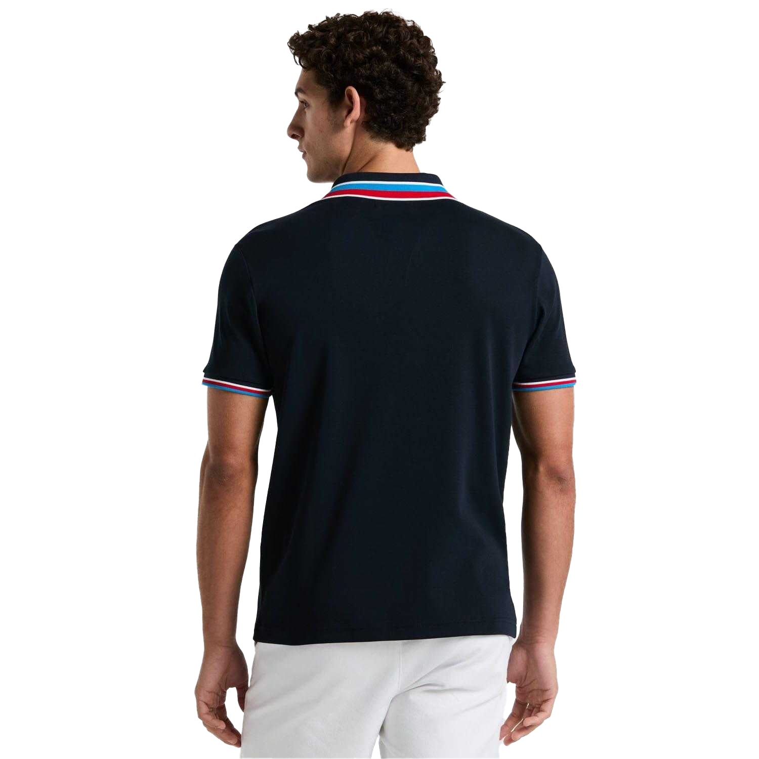 Navy - Back - Original Penguin Mens Interlock Polo Shirt