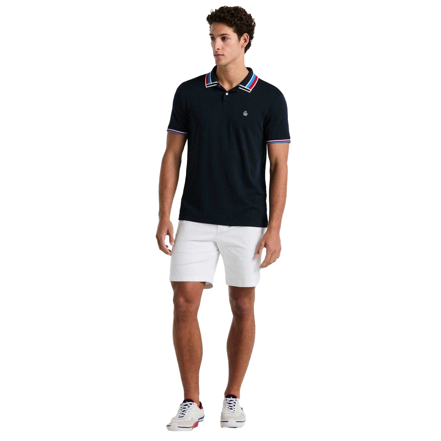 Navy - Lifestyle - Original Penguin Mens Interlock Polo Shirt