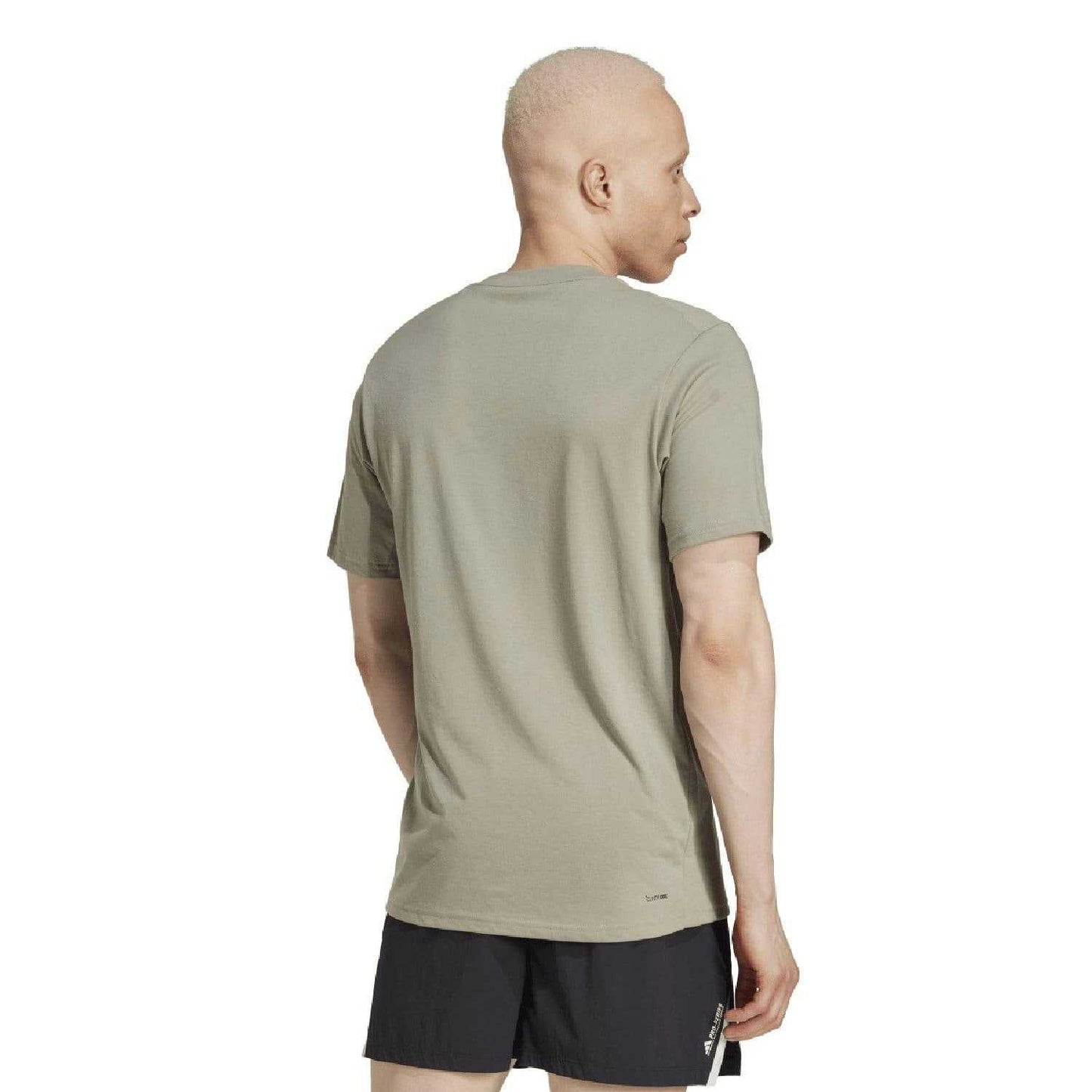 Silver - Back - Adidas Mens Camo Logo T-Shirt