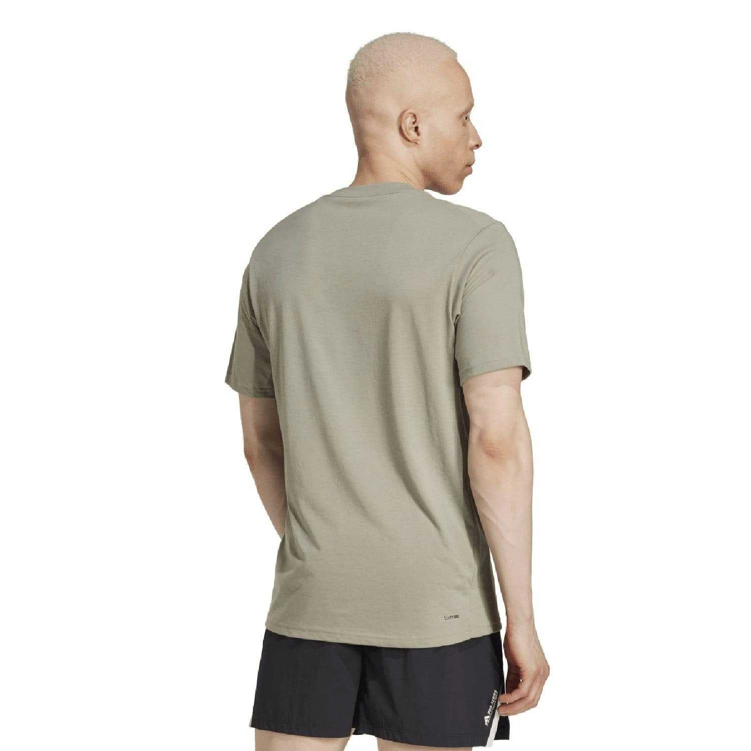Silver - Back - Adidas Mens Camo Logo T-Shirt