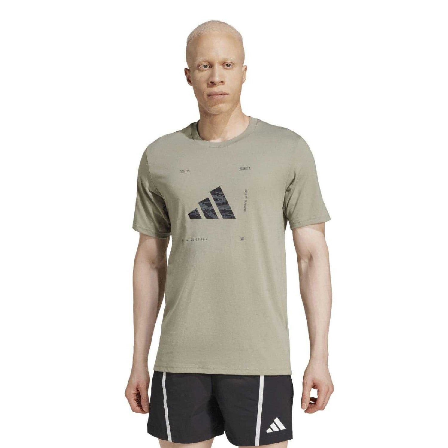 Silver - Lifestyle - Adidas Mens Camo Logo T-Shirt