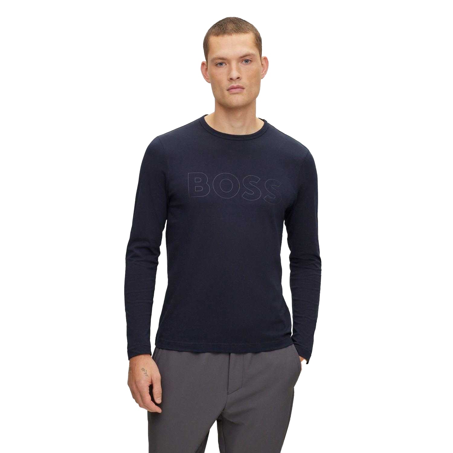 Dark Blue - Lifestyle - Boss Mens Tognbo Logo T-Shirt