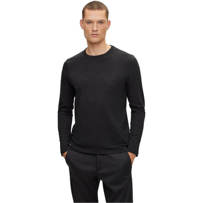 Black - Front - Boss Mens Tognbo Logo T-Shirt