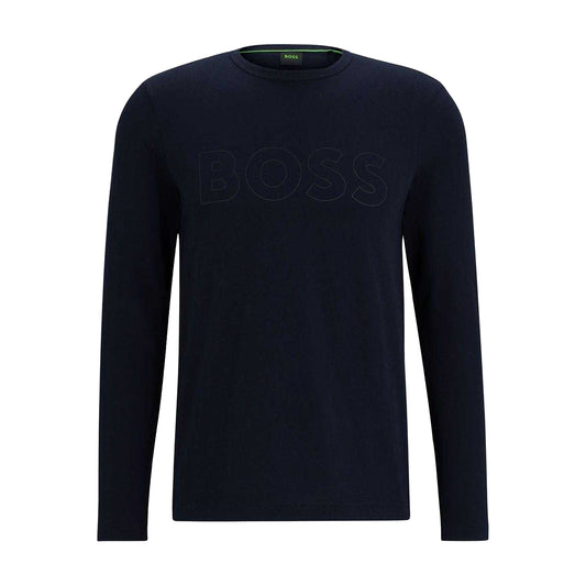 Dark Blue - Front - Boss Mens Tognbo Logo T-Shirt