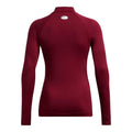 Red - Back - Under Armour Womens-Ladies Elite Mock ColdGear Long-Sleeved Top