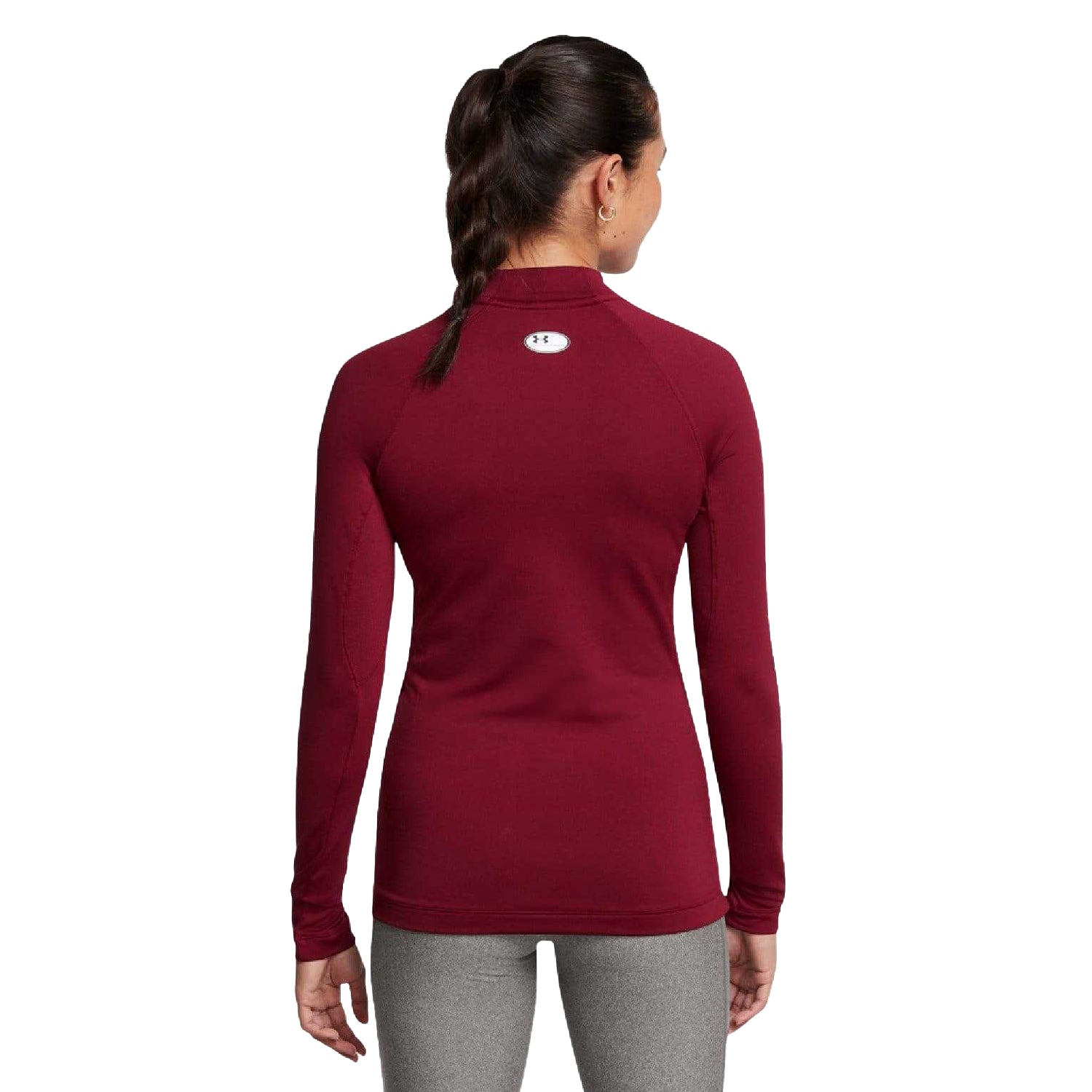 Red - Lifestyle - Under Armour Womens-Ladies Elite Mock ColdGear Long-Sleeved Top