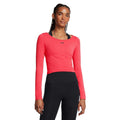 Red - Side - Under Armour Womens-Ladies Vanish Train Seamless Top