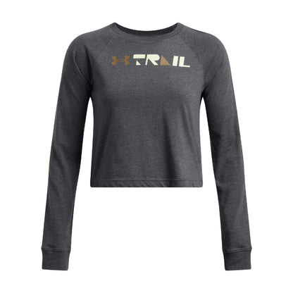 Grey - Front - Under Armour Womens-Ladies Launch Trail Run Long-Sleeved T-Shirt