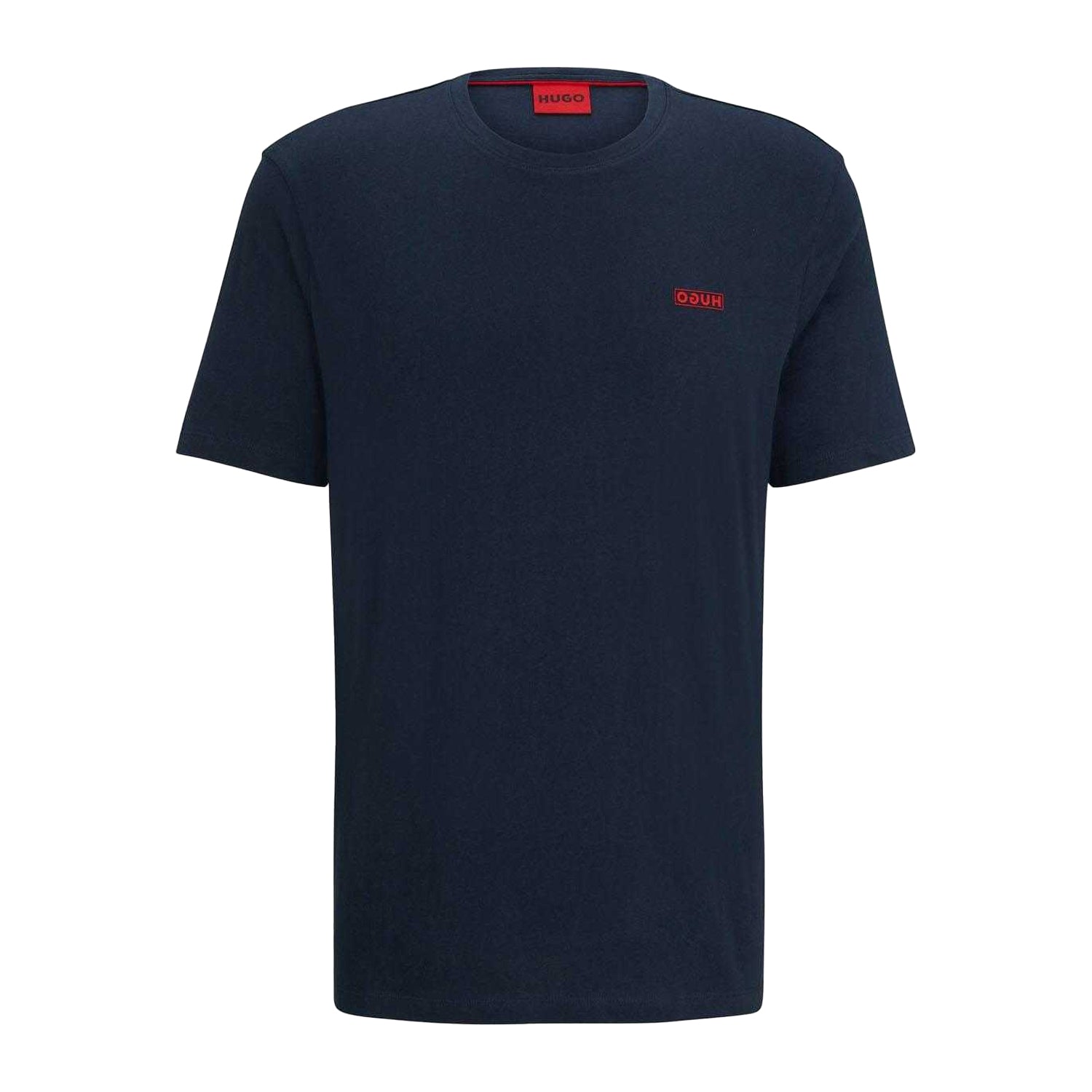 Navy - Front - Hugo Mens Dero Logo T-Shirt